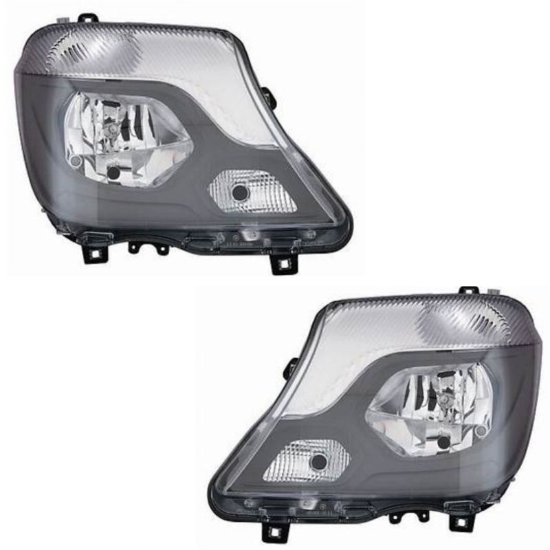 Set Mercedes Sprinter Facelift W906 2014-2019 Headlights Electric with Motor Headlamp Front Lights Right Left