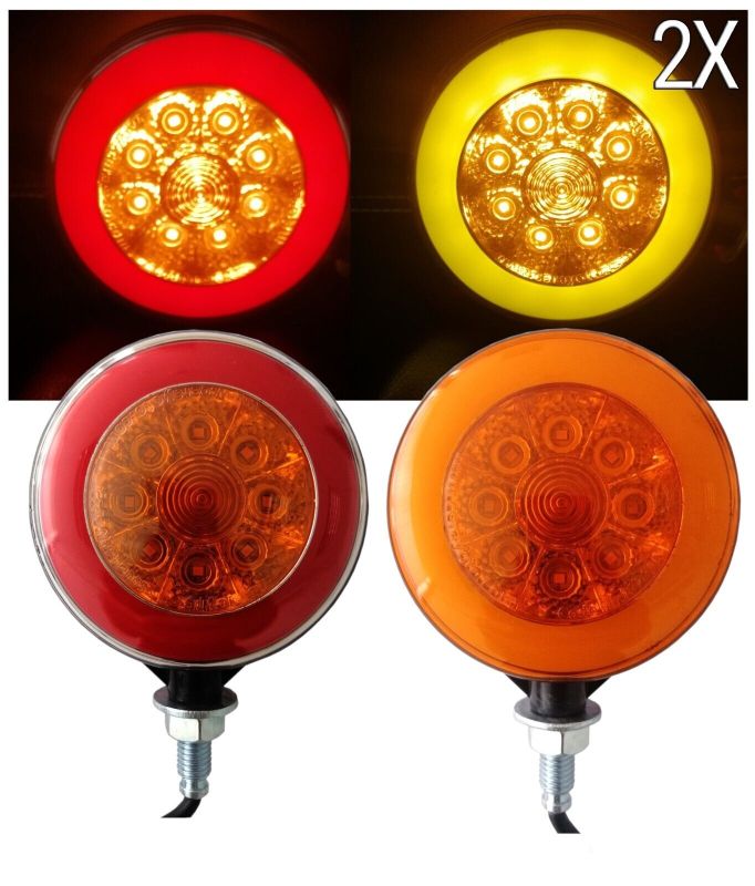 2 x LED Feux de Gabarit Neon Lampe le Type boucles d'oreilles pour Miroir Camion 12V 24V