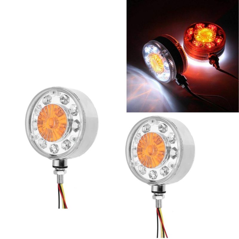 2 x Led Sidemarkeringslys Markeringslys Type øredobber til Speil Lollipop Lampe Lastebil 12V 24V