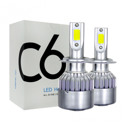 2 x LED H7 Scheinwerfer, Lampen, Autolichter, Fahrzeug LED birne DRL Canbus 72w 7600lm