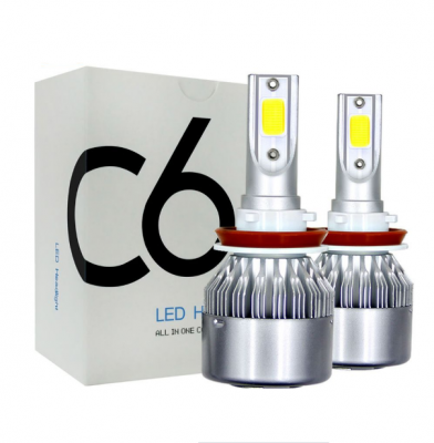 2 x LED H11 Headlights,led bulbs,car lights,kit cob lights DRL 72w 7600lm