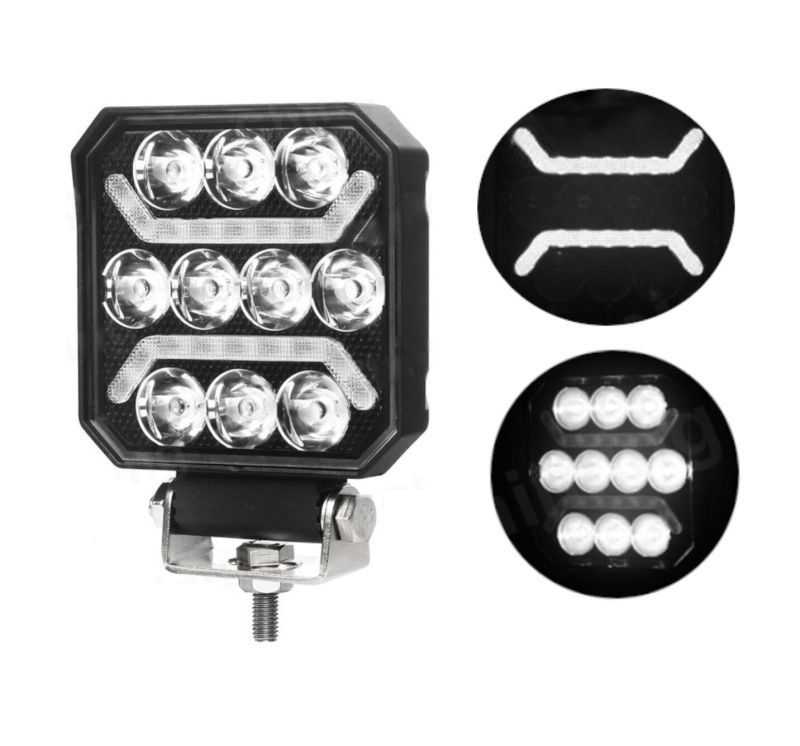 LED Ekstralys DRL Lampa 12V 24V 15W 1500lm til SUV 4x4 Bil Traktor Spot Beam Lys Hvit