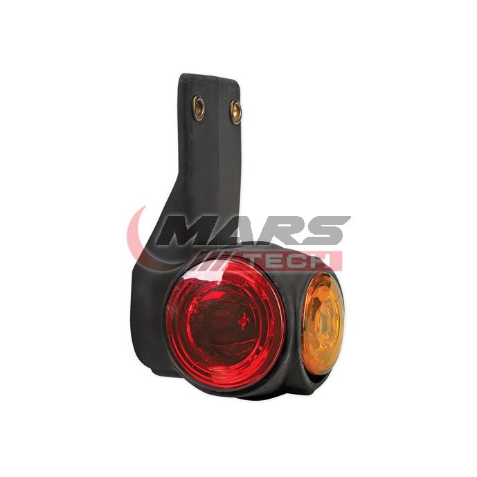 2 x Bulb Lamp 12v 24v Side Marker Lights Lamp Hanging Outline Red Orange White Truck Trailer