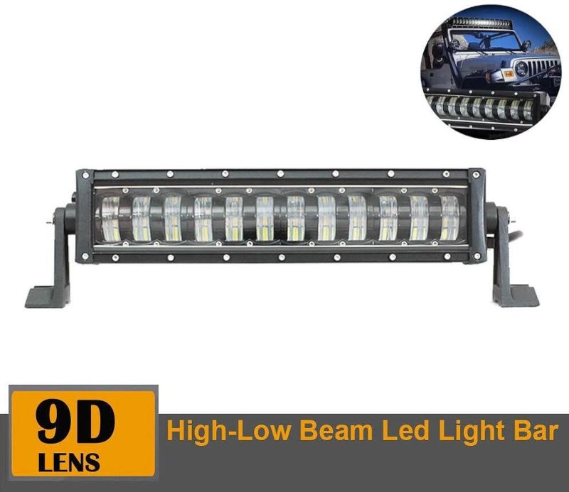 9D Phares de travail Feux Barre à LED 42.5cm Hi/Lo 7680Lm 96W 10-30V Projecteur Luminieuse SUV