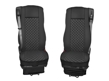 Sitzbezüge für DAF XF 106 2015-2021 LKW Schwarz Leder