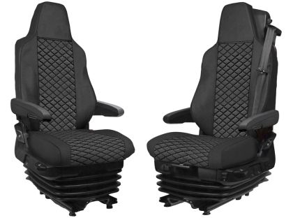 Sitzbezüge für MAN TGX 2021+ LKW Schwarz Leder 