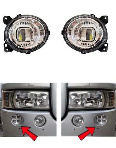 2 x Para SCANIA серия P, G, R, T 2004-2017 LED Luces Antiniebla Halogen Faro Delantero Lampara 