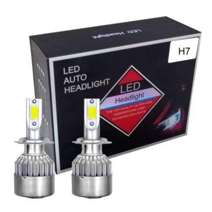 2 x COB LED H7 12V 7600LM 72W Headlights Bulbs Lamp Car Truck Lorry Lights Vehicle Hi/Low Beam