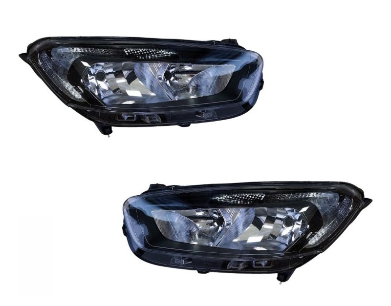 Set Ford Transit Courier 2018+ Black Headlights Electric with Motor Headlamp Front Lights Right Left