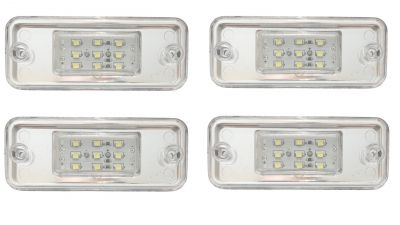 4 x 9 LED Leuchte Begrenzungsleuchte Umrißleuchte  LKW Anhänger Weiß 12/24V