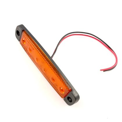 Lot De 10 Feux De Gabarit Orange 12V à 3 LED - Pour Camion, Remorque, Caravane - Côté Gauche