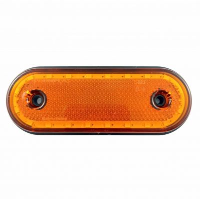 Seitenmarkierungsleuchten LED E9 Anhänger PKW LKW Orange Reflektor 12V 24V
