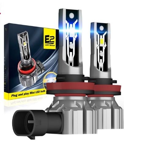 2 x LED H11 Scheinwerfer Е2 Mini Lampen Autolichter Fahrzeug PKW 12V Chip Led 75w 5000lm 6000K