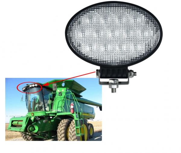 Phare de travail LED ovale pour tracteur agricole