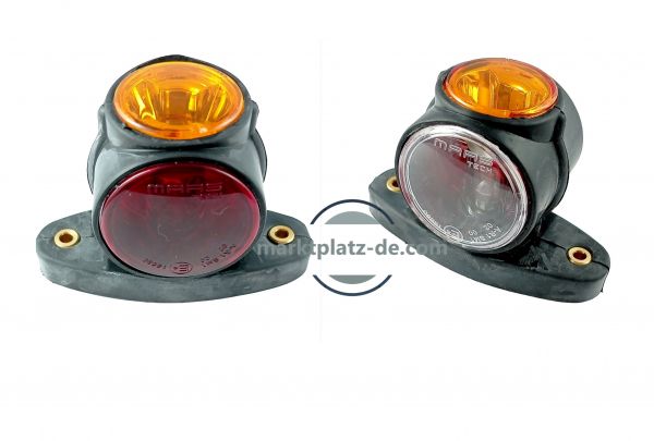 2 x 12 LED Begrenzungsleuchten Positionsleuchten leuchten Rot / Gelb 12/24v