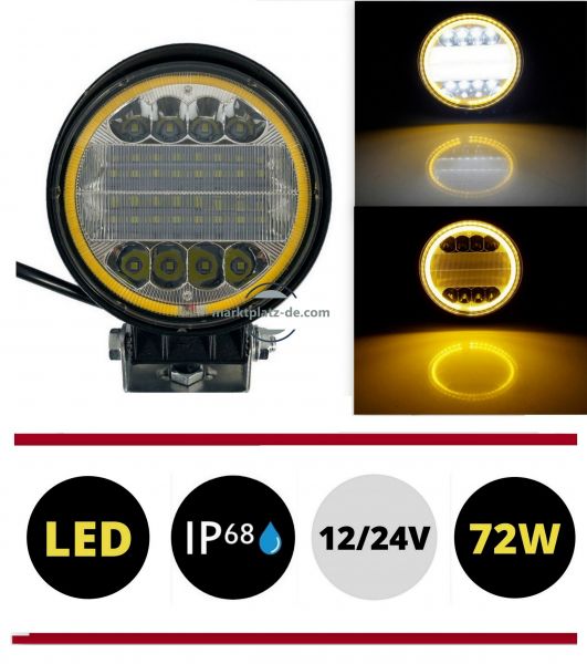 Led dioden Lampe ,Arbeitslicht,Offroad,Mähdrescher Licht, 40W 12V 24V