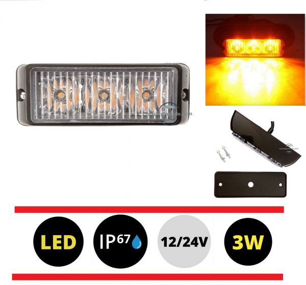 Kaufe 3 Blinkmodi, 12 V, 8 LEDs, universelles Auto-Blitzlicht