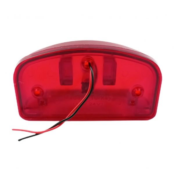 Éclairage de plaque d immatriculation rouge LED, 12-24V, 101x58.5x59.6mm,  Kramp