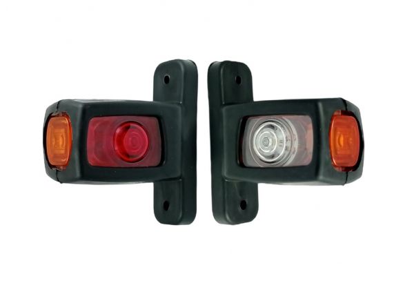 2x 12V Begrenzungsleuchten LED Gelb Rot Weiß Seitenleuchten LKW Anhänger  Traktor
