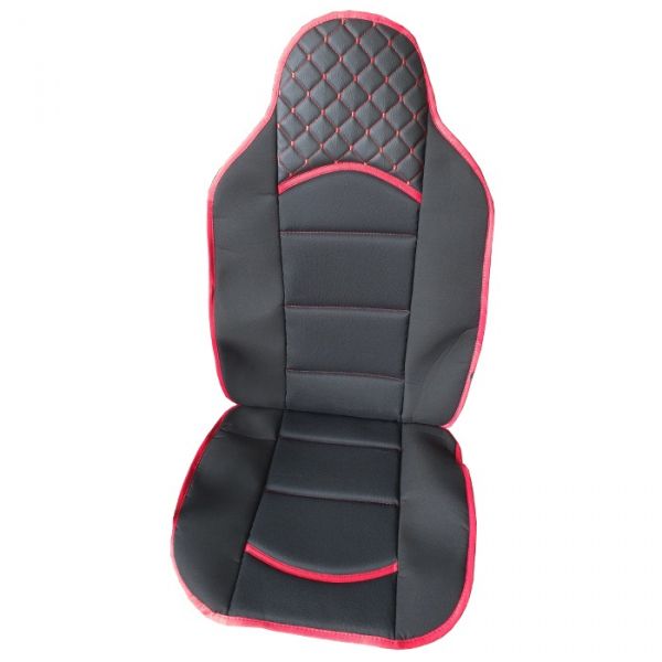 2 x Sitzbezüge Schonbezüge Universal für PKW Schwarz Rot Textil Leder