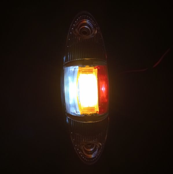 1 X 24v/12v 6 LED -leuchten Leuchte Lkw Wohnmobil Anhänger Weiß Oval Chrom