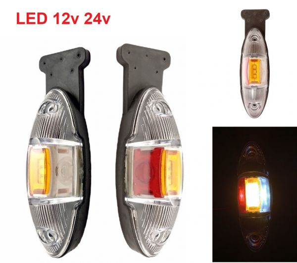 LED Begrenzungsleuchten 12v 24v Beleuchtung Lampe mit Halter