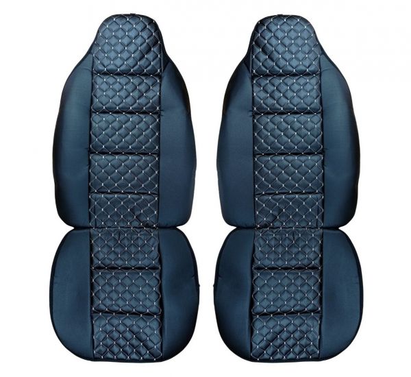 2 x Sitzbezüge Schonbezüge Schutz Universal für PKW Schwarz Leder