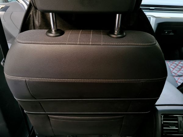 2 x Sitzbezüge Schonbezüge Schutz Universal für PKW Schwarz Leder