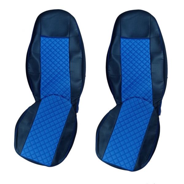 FH16 1+1 FE Truck Seat Covers 2 piece FH3 FL Black and Blue Volvo FH12 