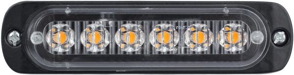 4 x 6 LED 12v Warnleuchten Notfall Frontblitzer 8 Modi Orange