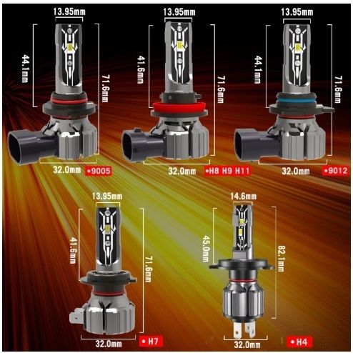 Kaufe 2 Stück H7 LED-Scheinwerferlampe, Auto-Nebelscheinwerfer, Fern- und  Abblendlicht-Umrüstsatz, 6000 K, 110 W, ultraweiß