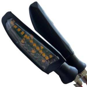 LED Motorcycle Motorbike Dynamic Indicator Turn Signal DRL Lights 12v Orange 