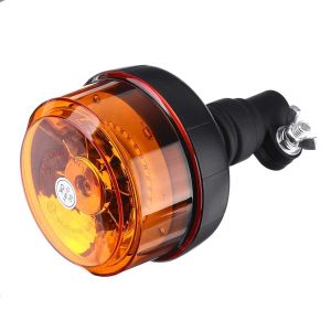 12 Led 24w Feux Gyrophare Stroboscope Flash Orange Diametre 110mm 12V 24V E9