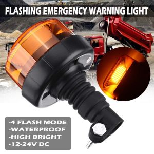 12 Led 24w Feux Gyrophare Stroboscope Flash Orange Diametre 110mm 12V 24V E9