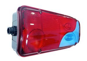 2 x Back Light Rear Truck Reverse Trailer Blue Red Lmap for Mercedes,Man,Scania,VW with Socket