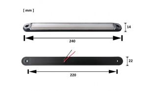 Led Neon Luces Gabarit 12V 24V Blanco Indicadora Remolque Camiónes E9 240mm