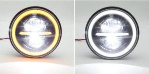 2 x LED Redondas Luces Faro Delantero 178mm/7inch 75W Hi/Low/DRL/Intermitente Halo Lampara 12V 24V