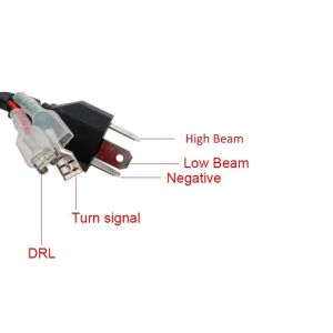 LED Rund Frontlys 178mm/7inch 75W Hi/Low/DRL/Blinklys Halo Moto 4x4 AWD 4WD 12V 24V