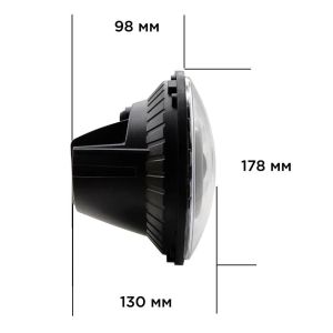 2 x LED Round Head Light 178mm/7inch 50W Hi/Low/DRL/Indicator Halo Lights Lamp Cars Moto 12v 24v