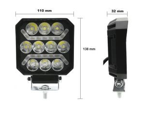 LED Arbeitsscheinwerfer DRL 12V 24V 15W 1500lm Spot Beam Leuchten Lampe Weiß/Orange