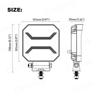 LED Arbeitsscheinwerfer DRL 12V 24V 15W 1500lm Spot Beam Leuchten Lampe Weiß/Orange