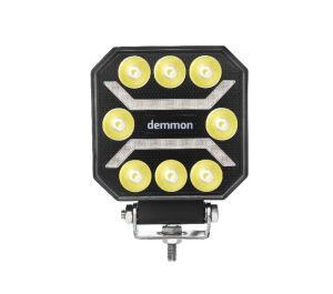 LED Arbeitsscheinwerfer ''DEMMON'' DRL 12V 24V 27W Spot Beam Leuchten Lampe Weiß/Orange