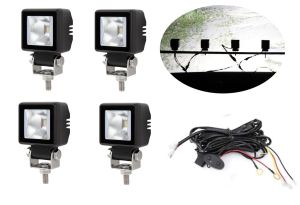 4 x LED Luces de trabajo DRL Hallo Lampara 12V 24V Flood Beam Luz Blanco