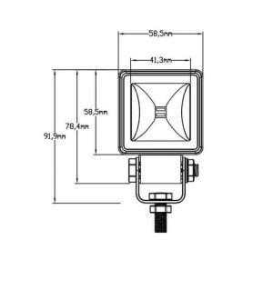 4 x LED Ekstralys Hvit DRL Gul Hallo Lampa 12V 24V til SUV 4x4 Bil Traktor Flood Beam Lys 