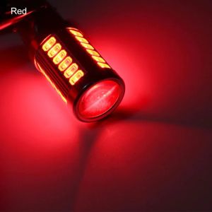 LED 33 SMD BAU15S PY21W 1156 Canbus Luces Bombillas Coche Luz Piloto Traseras Rojo 12V 24V con Lente