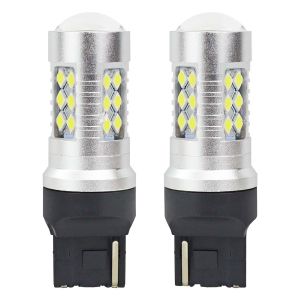 2 x LED Canbus Weiß Scheinwerfer T20 W21W Canbus 3030 24SMD 12V/24V Lampe Autolichter Glühbirnen 