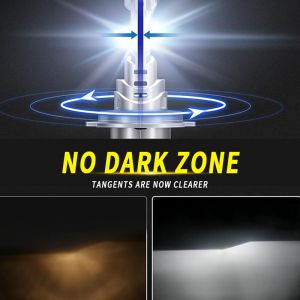 2 x LED H4 Headlights Bulbs Lamp Car Truck Lorry Lights Vehicle Hi/Low Beam 80W 12V 24V 6500K 12000LM