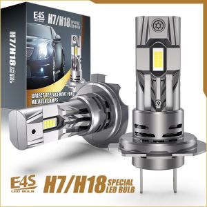 2 x LED E4S H7 H18 50W Lumini Lampa Faruri Becuri Auto Camoin Moto Hi/Low Beam 15000lm 6500K 12V 24V