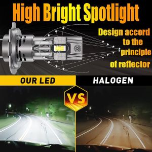 2 x LED E4S H7 H18 50W Lumini Lampa Faruri Becuri Auto Camoin Moto Hi/Low Beam 15000lm 6500K 12V 24V