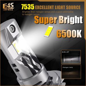 2 x LED E4S H7 H18 50W Lumini Lampa Faruri Becuri Auto Camoin Moto Hi/Low Beam 15000lm 6500K 12V 24V